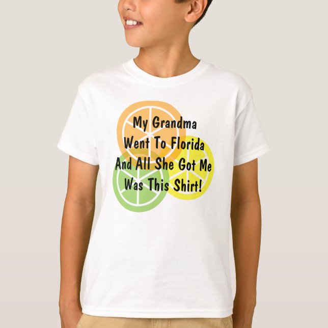 Camiseta Fruta cítrica del verano - la abuela fue a la (Anverso)
