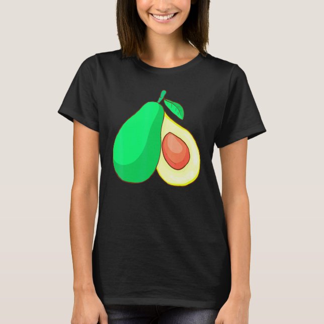 Camiseta Fruta de aguacate comida vegana vegetariana (Anverso)