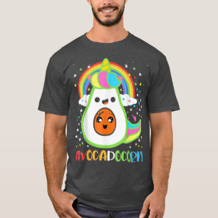Camiseta Fruta de aguacate con unicornio lindo