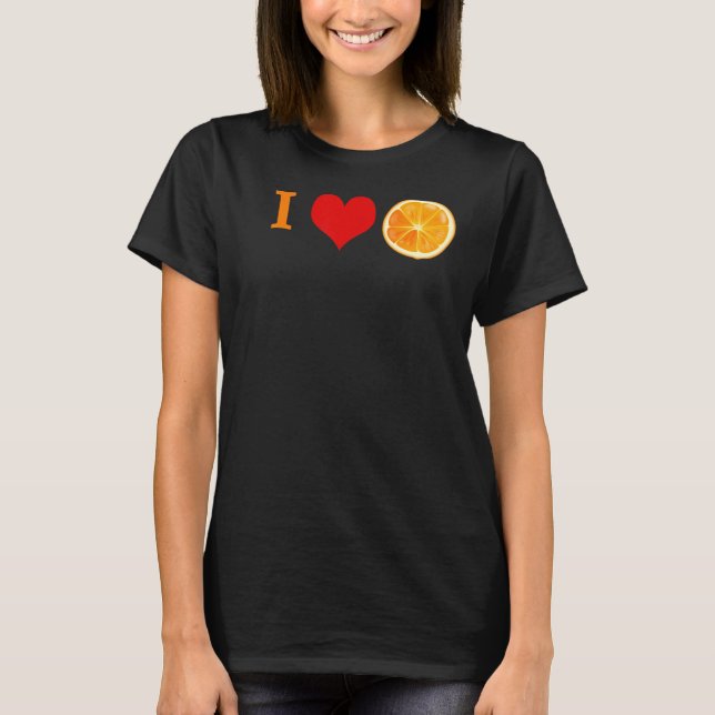 Camiseta Fruta de cítricos naranja (Anverso)