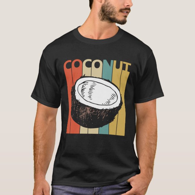 Camiseta Fruta de coco cuta de estilo vintage (Anverso)
