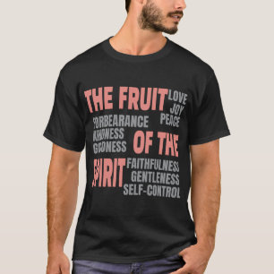 Camiseta Fruta de fe cristiana de la escritura espiritual d