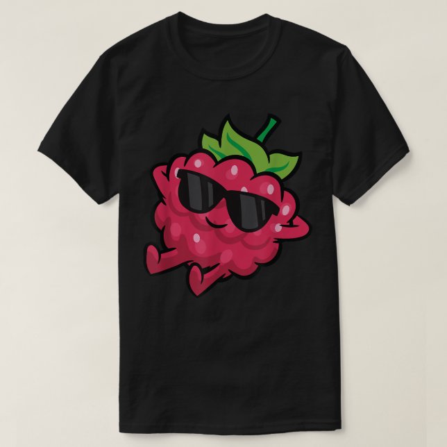 Camiseta Fruta de frambuesa cutícula Relaing Lazy Raspberry (Diseño del anverso)