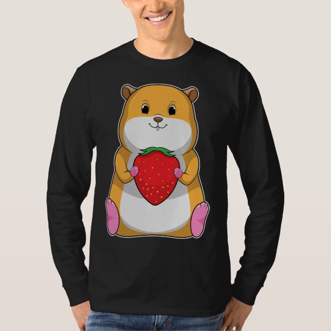 Camiseta Fruta de fresa de Hamster (Anverso)
