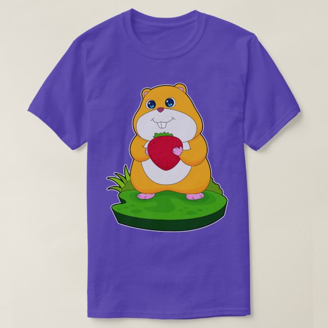Camiseta Fruta de fresa de Hamster (Diseño del anverso)