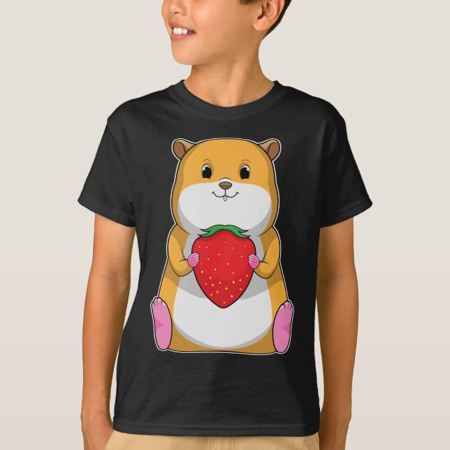 Camiseta Fruta de fresa de Hamster (Anverso)