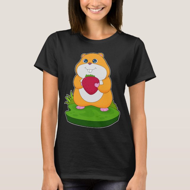 Camiseta Fruta de fresa de Hamster (Anverso)