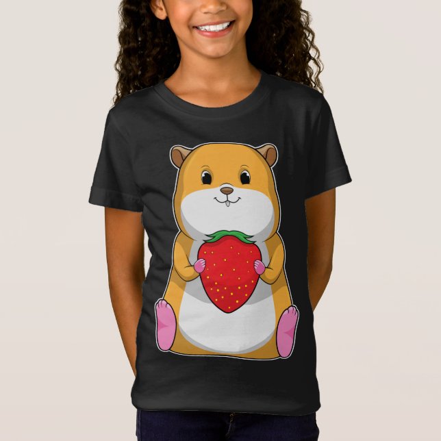 Camiseta Fruta de fresa de Hamster (Anverso)