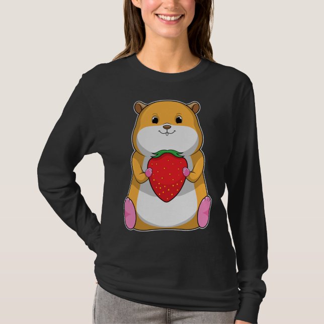 Camiseta Fruta de fresa de Hamster (Anverso)