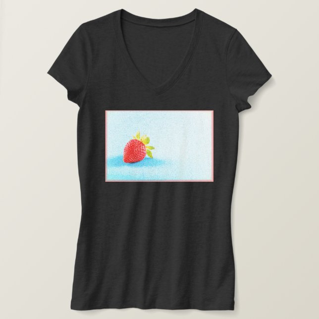Camiseta "Fruta de fresa" Foto Cute. ¡Hazte con una en Zazz (Anverso del diseño)