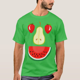 Camiseta Fruta de la cara del Melón del agua de fresa