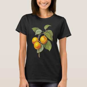 Camiseta Fruta de la comida de la cosecha, Apricot Peach by