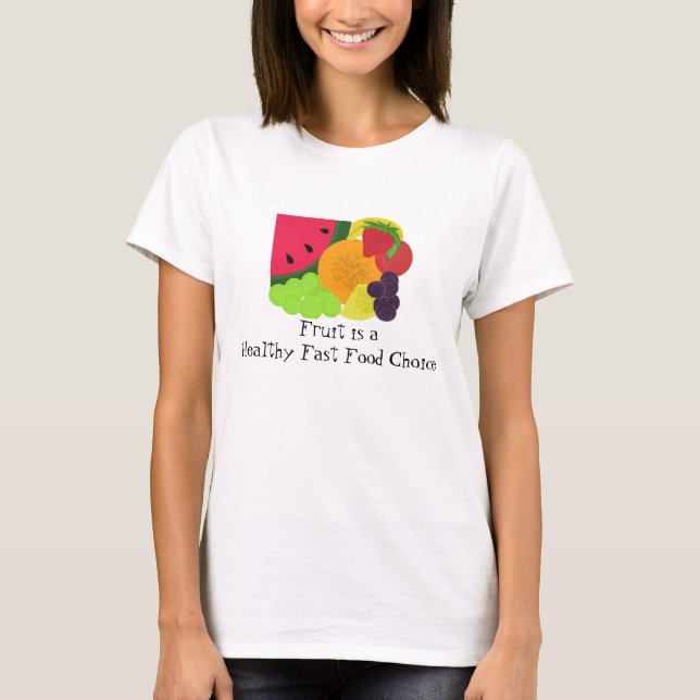 Camiseta Fruta de la comida rápida saludable (Anverso)