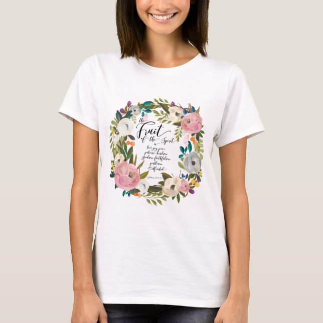 Camiseta Fruta de la flor de la flor del espíritu (Anverso)