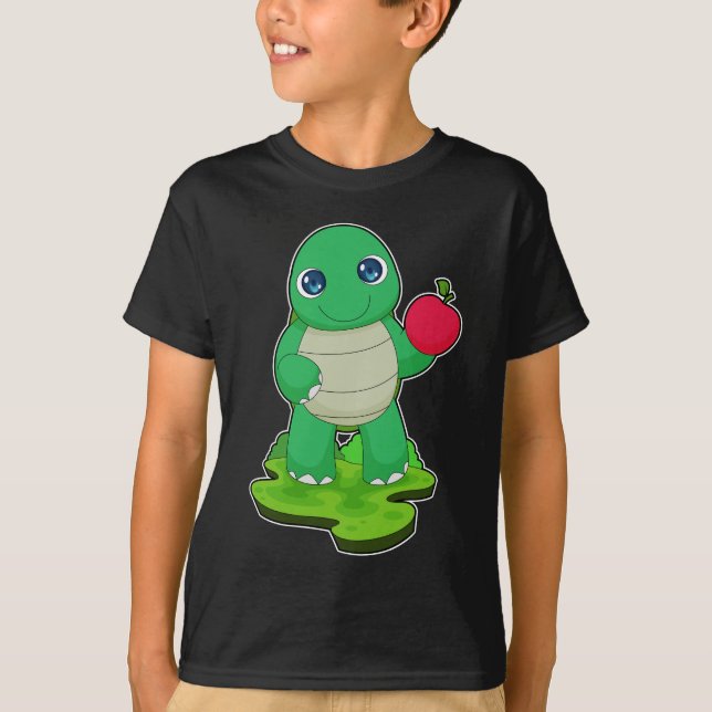 Camiseta Fruta de la manzana de la tortuga (Anverso)