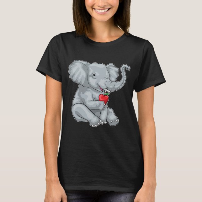 Camiseta Fruta de la manzana del elefante (Anverso)