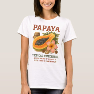 Camiseta Fruta de la Papaya de la vendimia - Retro de dulzu