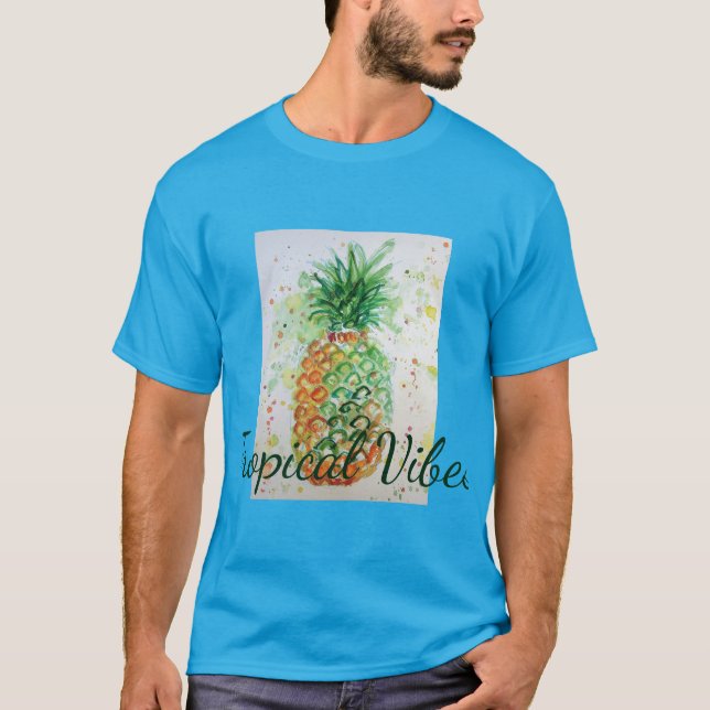 Camiseta Fruta de la piña Alimento de la fruta Vibes tropic (Anverso)