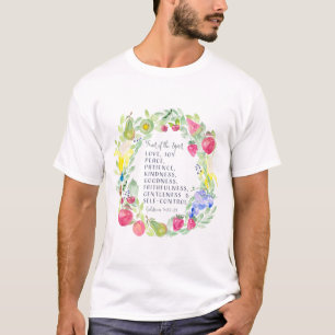 Camiseta Fruta de las ilustraciones de la acuarela del