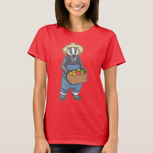 Camiseta Fruta de los agricultores Badger (Anverso)