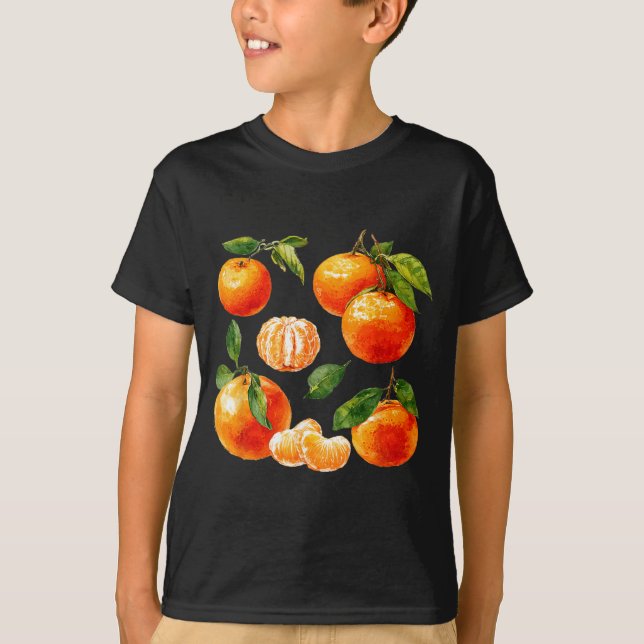 Camiseta Fruta de mandarina fresca (Anverso)