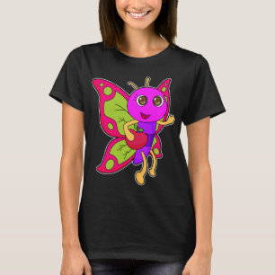 Camiseta Fruta de manzana de mariposa