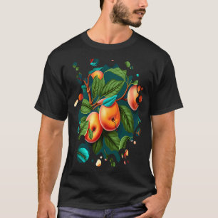 Camiseta Fruta de melocotón jardinería verduras Lindo homb