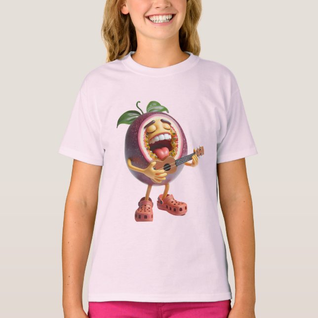 Camiseta Fruta de pasión con guitarra (Anverso)