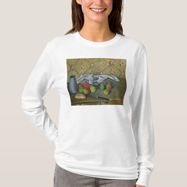 Camiseta Fruta de Paul Cezanne el |, servilleta y jarro de (Anverso)