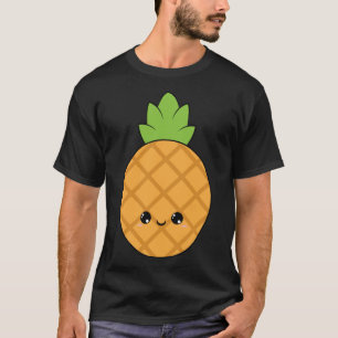 Camiseta fruta de piña linda adorable bonito kawaii sonrisa