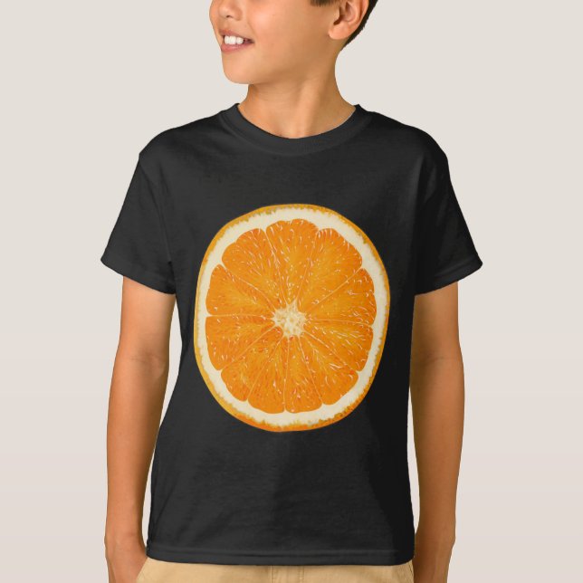 Camiseta Fruta de refresco de corte naranja (Anverso)