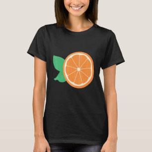 Camiseta Fruta de trozo de fruta naranja
