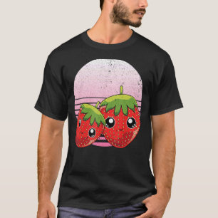 Camiseta Fruta de verano de fresa Fruta de Berry Rojo Retro
