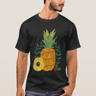 Camiseta Fruta de verano hawaiano Piña Navidad tropical