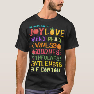 Camiseta Fruta Del Espíritu Verse De La Biblia Cristiana