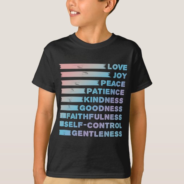 Camiseta Fruta del espíritu - Verso de la Biblia cristiana  (Anverso)