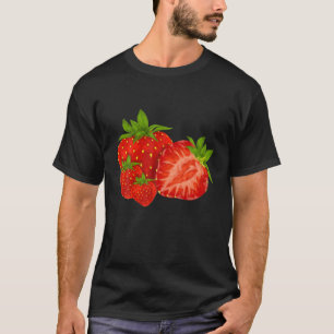 Camiseta Fruta del patrón de fresa de verano lindo