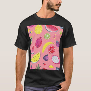 Camiseta Fruta exótica: Patrón trópico dibujado a mano