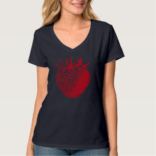 Camiseta Fruta gráfica gigante de fresa