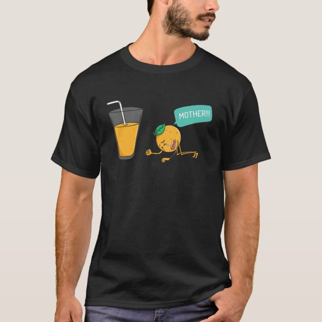 Camiseta Fruta naranja Con Jugo Naranja (Anverso)