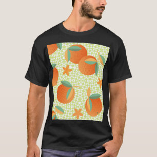 Camiseta Fruta Naranja exótica: Vintage tropical.