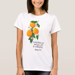 Camiseta Fruta Naranja Génesis 12:2