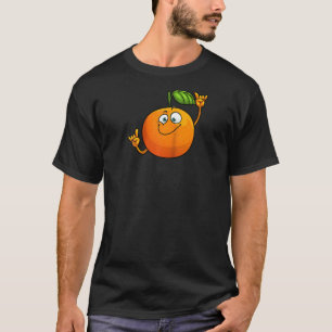Camiseta Fruta Naranja Graciosa Para Hombres Mujeres Bailan