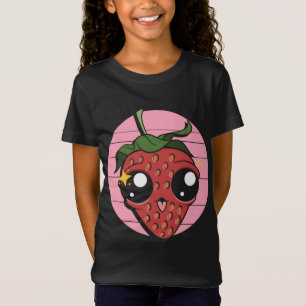 Camiseta Fruta retro de comida de verano de Berry roja Kawa