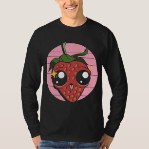 Camiseta Fruta retro de comida de verano de Berry roja Kawa