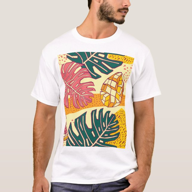 Camiseta Fruta tropical: Diseño de patrones vibrantes (Anverso)