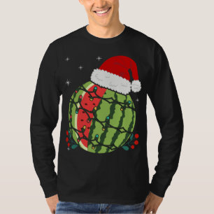 Camiseta Fruta tropical Santa Hat Watermelon Hawaii Christm
