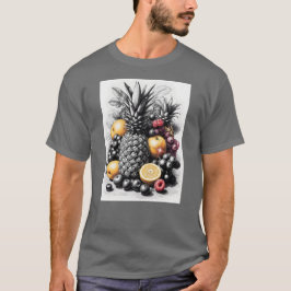 Camiseta Frutas blancas y negras