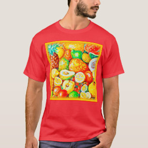 Camiseta "Frutas Brillantes" Cuidada Pintura. ¡Hazte con un