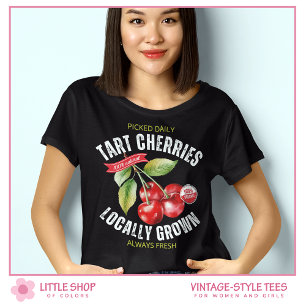 Camiseta Frutas de estilo vintage Cerezas